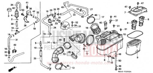 AIR CLEANER (VT1100C2-EXCEPT CM/2CM) VT1100C2T de 1996